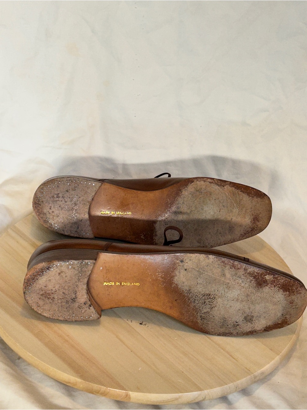 Wilkes Bashford Men’s Brown Leather Cap Toe Oxford Shoes US 10.5 - Picture 4 of 6